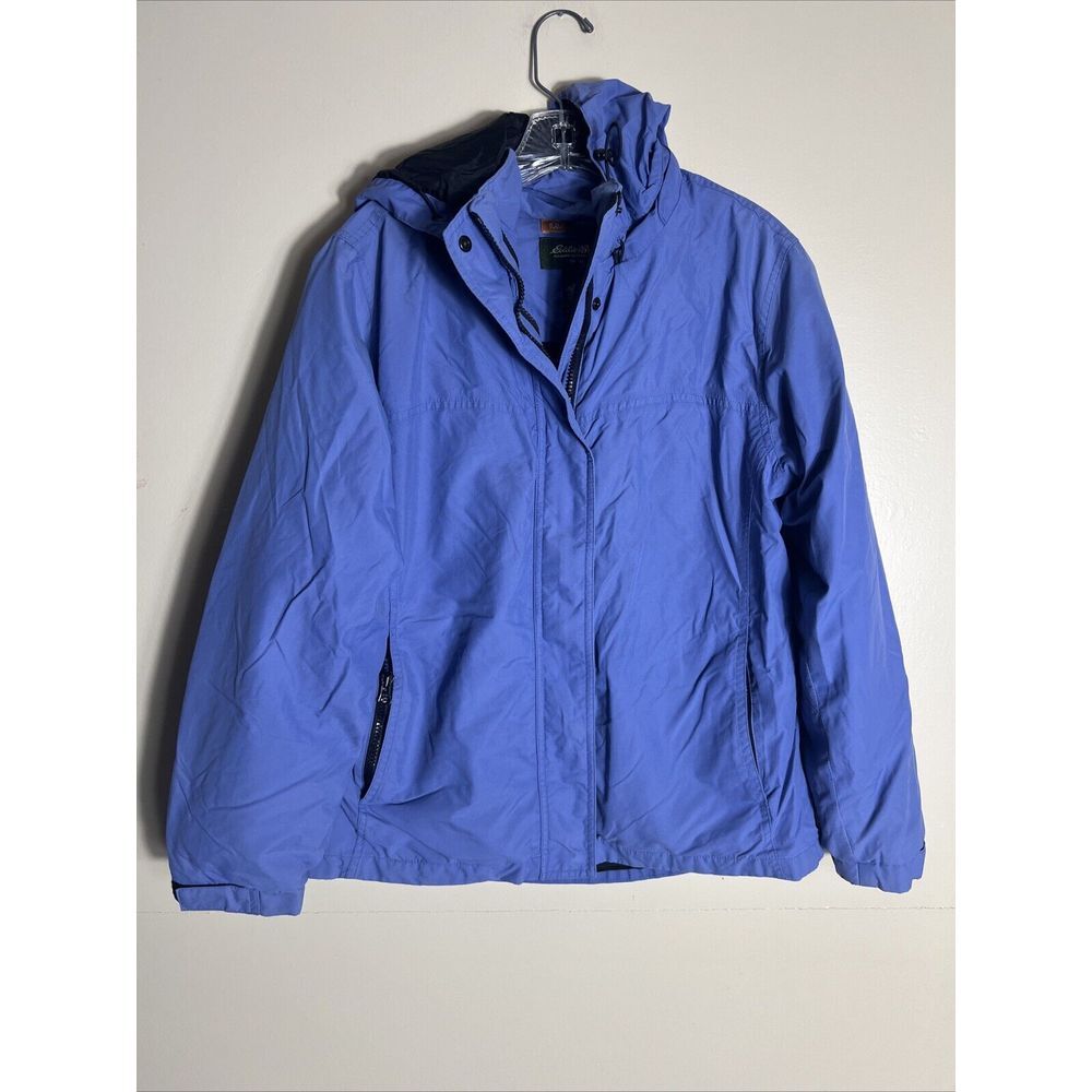 Eddie Bauer Performance Women's Nylon Zip Hood Jacket Size S Lined Lavender